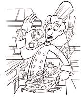 coloriage ratatouille catastrophe en cuisine